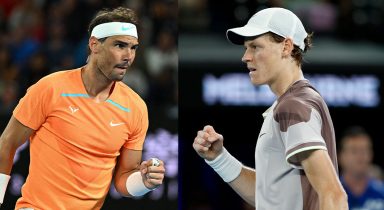 22-time Grand Slam champion Rafael Nadal congratulates Jannik Sinner on Australian Open 2024 win