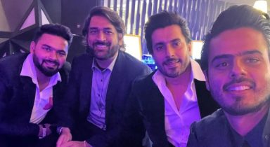 WATCH: MS Dhoni enjoys vibe alongside Rishabh Pant & Nitish Rana