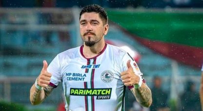 Controversy in Kolkata Derby: Dmitri Petratos misses penalty on second attempt after retaking spot kick