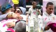 David Warner hugs Usman Khawajas mother after playing his farewell Test at SCG