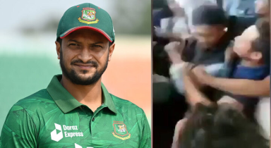 Shakib al Hasan slaps fan during Bangladesh election campaign