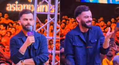 Watch Virat Kohlis priceless reaction as fans shower him with Chole Bhature chants