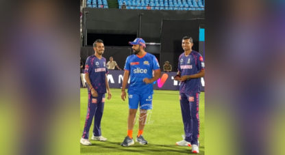 Yuzi Chahal, Rohit Sharma, and others share light-hearted moments ahead of RR vs MI