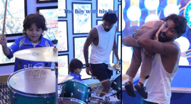 Watch: Hardik Pandya blows off steam playing with his son ahead of crucial MI vs RR clash