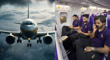 In flight scare for KKR! Team plane diverted to Guwahati due to inclement weather