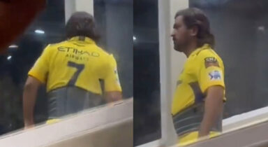 MS Dhoni nursing back injury? Wears back brace in between the CSK vs RR clash