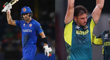 Marcus Stoinis & Gurbaz involved in heated banter during Afghanistan vs Australia clash