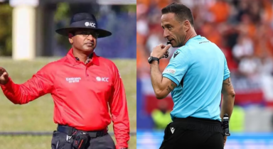 How much referees earn from one Euro match vs how much umpires earn from one T20 WC match