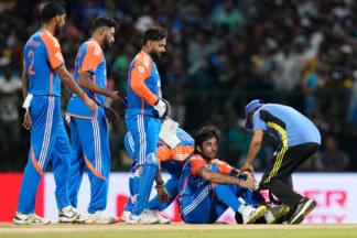 IND vs SL: Ravi Bishnoi suffers unfortunate blow on face, gets up & takes wicket in same over