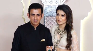 Watch: Gautam Gambhir makes first public appearance at Anant Ambanis wedding after being named Indias new coach