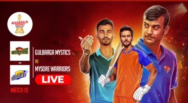 Gulbarga Mystics vs Mysore Warriors LIVE score, Maharaja Trophy