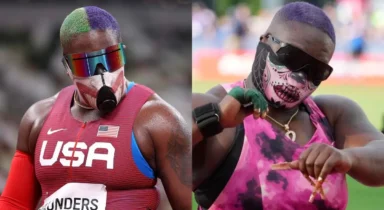 Paris Olympics: Why is American athlete Raven Hulk Saunders wearing weird mask during competition?