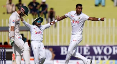 Watch: Shan Masood falls victim to controversial decision in PAK vs BAN 1st Test