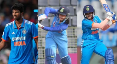 Washington Sundar, Shafali Varma, Smrit Mandhana emerge as contenders for ICC Player of the Month