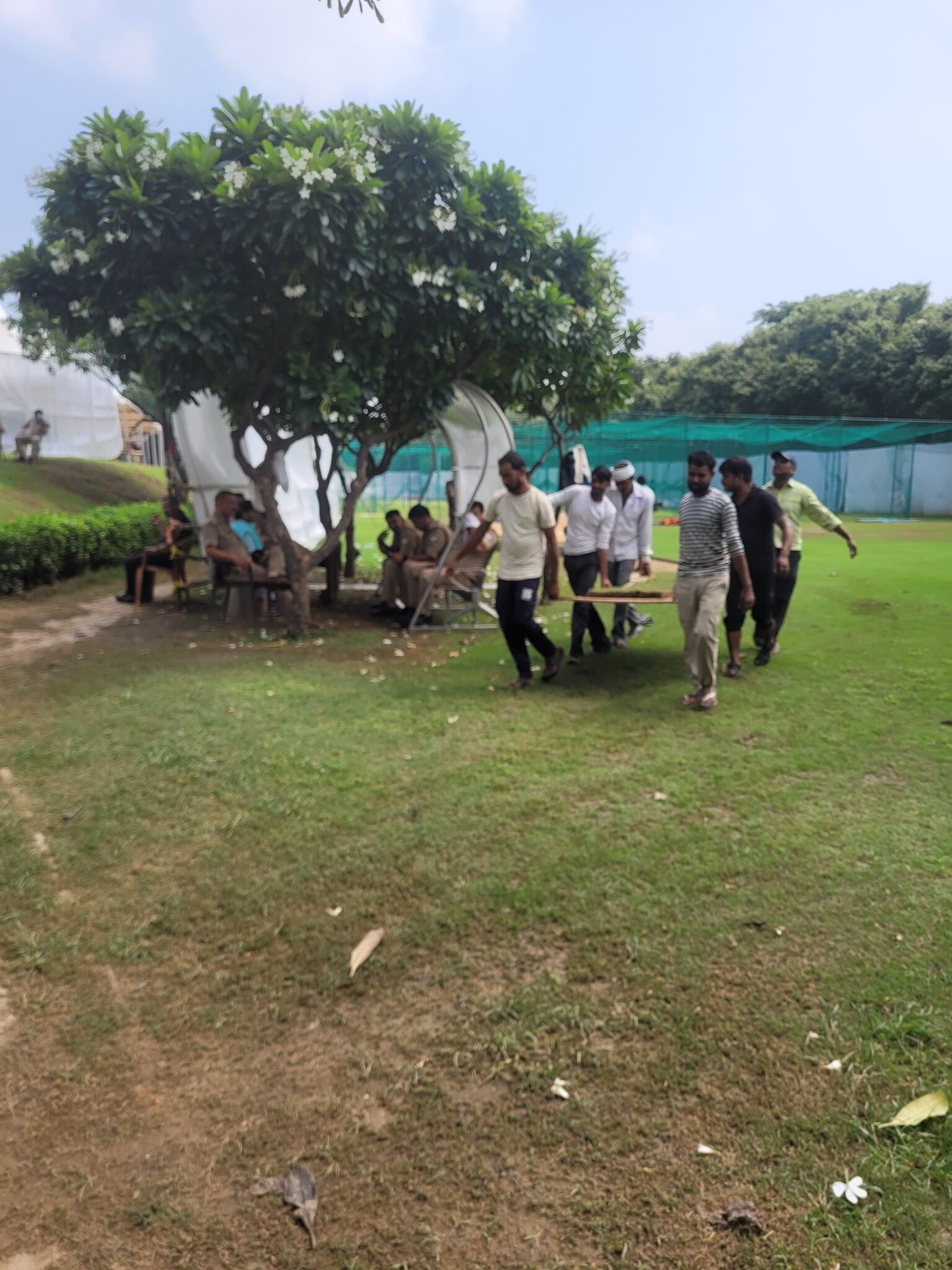 Desperate to start AFG vs NZ, Greater Noida stadium groundsmen do ...
