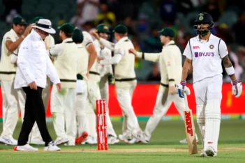What are Indias lowest test scores in Australia?