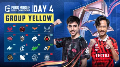 PMGC 2024 League Points Table is out for Group Yellow Day 4 matches