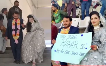 WATCH: Pakistani couple choose meeting Babar Azam over wedding reception at Multan Stadium