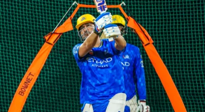 CSK intra-squad match: MS Dhoni gets helicopter going, Pathirana dismisses him twice