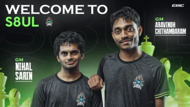 S8UL signs Indian Grandmasters Nihal Sarin and Aravindh Chithambaram to compete at EWC 2025