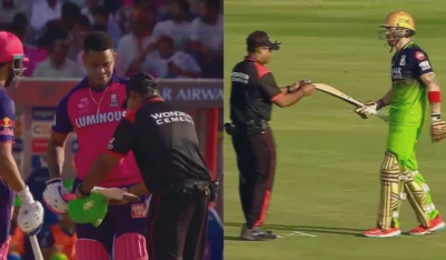 Why did umpires check Hetmyer, Salts bats during RR vs RCB?