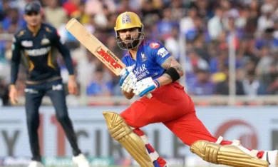 Virat Kohli hits cameraman with his six in RCB vs RR match