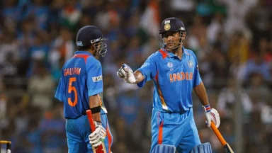 Gautam Gambhir, MS Dhoni and Rohit Sharma spotted together in Harsh Sanghvis brothers wedding