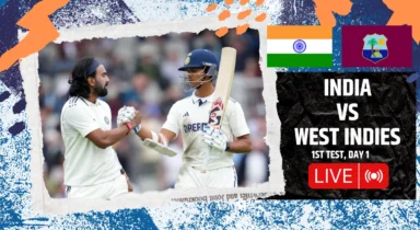 India vs West Indies 1st Test, Day 1: Rahul unbeaten on 53, IND 121/2 at stumps