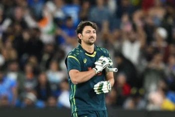 WATCH: Tim David dispatches ball to stadium roof with monstrous 130m six in Hobart