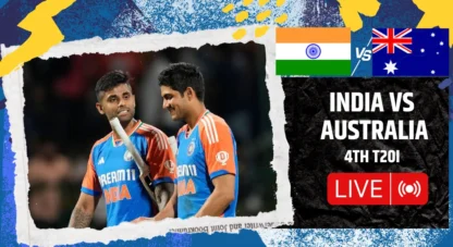 India vs Australia 4th T20I LIVE: AUS to bowl, IND field unchanged XI