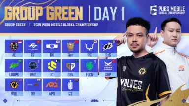 PMGC 2025 Group Green Day 1 Points Table Live - Check Overall Standings And More