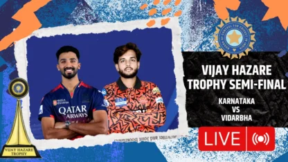 Vijay Hazare Trophy LIVE, Semi-final: Vidarbha enter final, win by 6 wickets