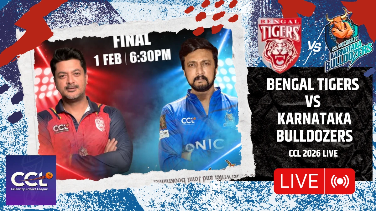 CCL 2026 LIVE: Bengal Tigers struggle in powerplay (Bengal 27/2 in 6 overs)