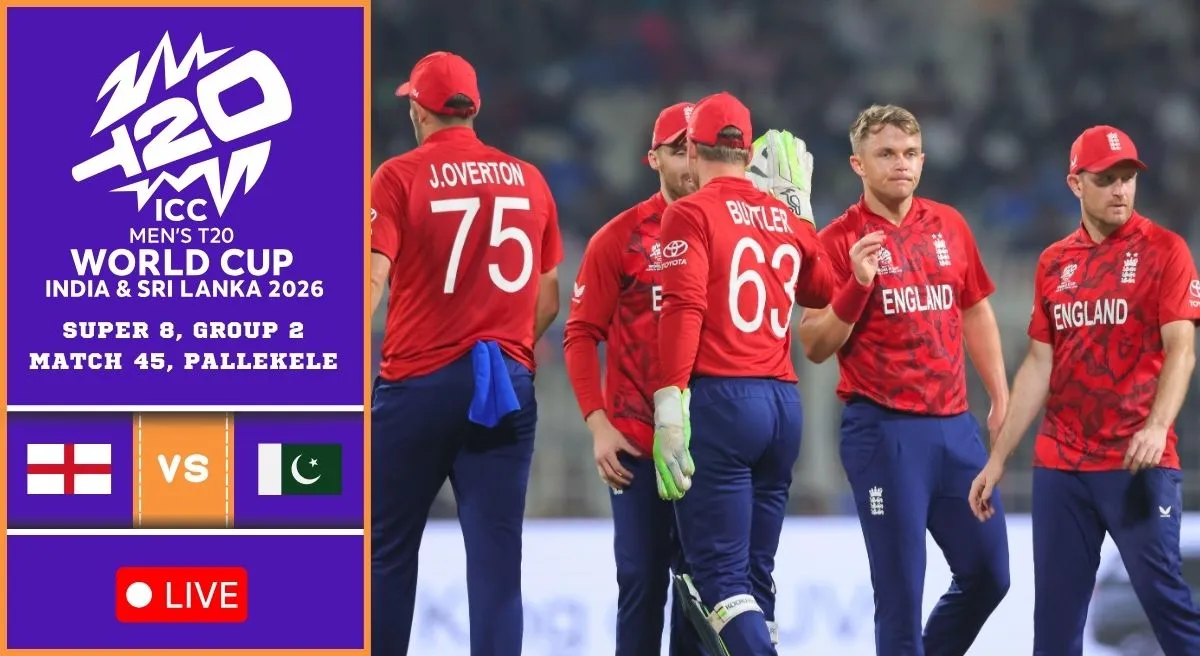 ENG vs PAK Live Score, T20 World Cup: Pakistan 70/2 (10 ovs), Babar-Farhan struggle