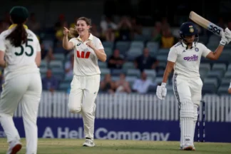 As expected, Indian batting fails to put up resistance against Aussies & swinging pink ball