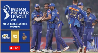 MI vs KKR Live Score, IPL 2026: All eyes on Jasprit Bumrah as Mumbai Indians aim to end opening blues