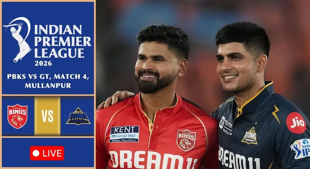 PBKS vs GT Live Score, IPL 2026: Punjab opt to bowl