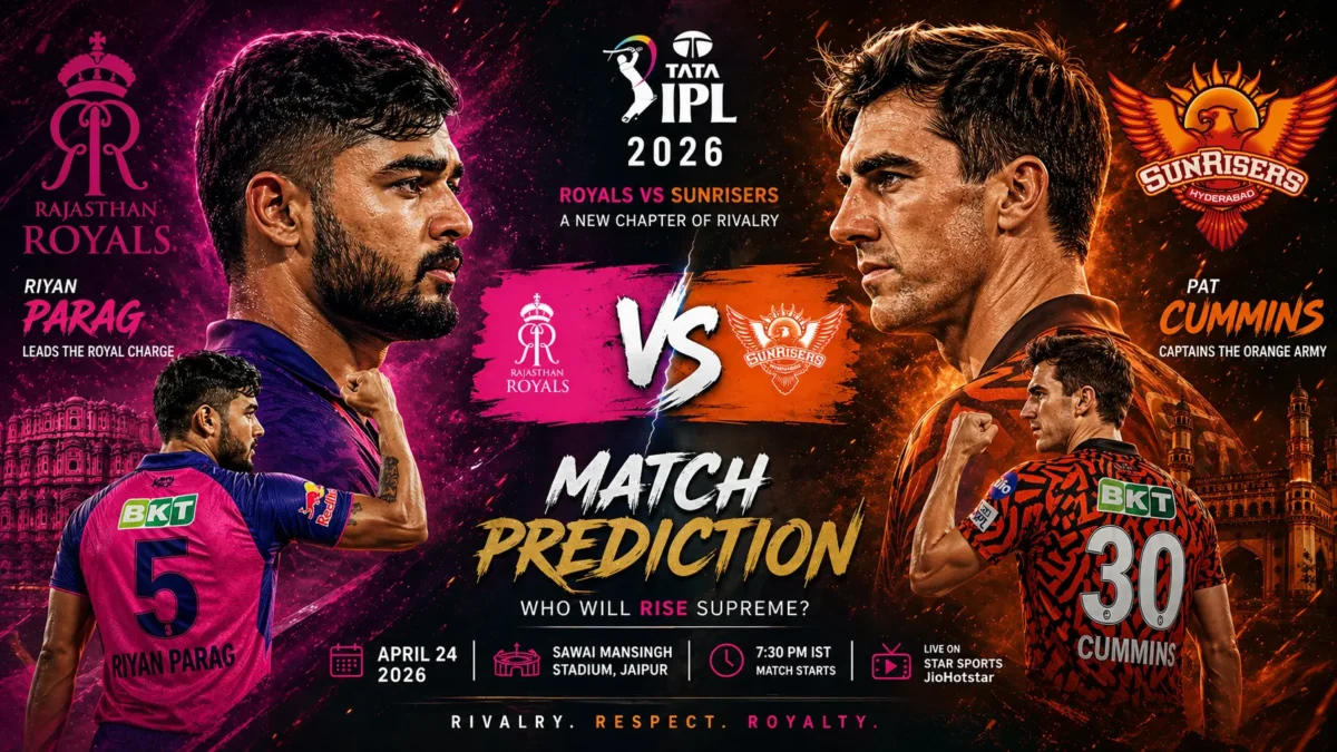 RR vs SRH Match Prediction: Who will win today’s IPL 2026 match between Rajasthan Royals & Sunrisers Hyderabad?