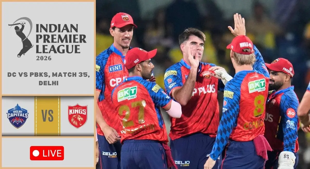 DC vs PBKS Live Score, IPL 2026: Delhi Capitals opt to bat, no Mitchell Starc yet