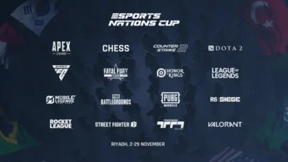Esports Nations Cup confirms 16 titles for inaugural edition