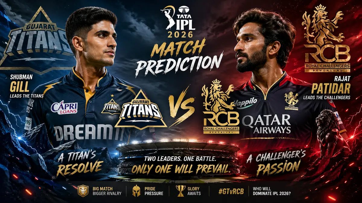 GT vs RCB Match Prediction: Who will win today’s IPL 2026 match between Gujarat Titans & Royal Challengers Bengaluru?