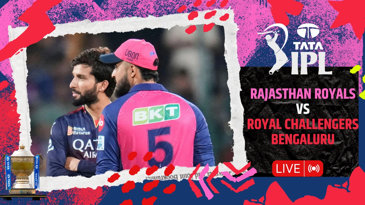 RR vs RCB Live Score, IPL 2026: Toss delayed, rain stops for now