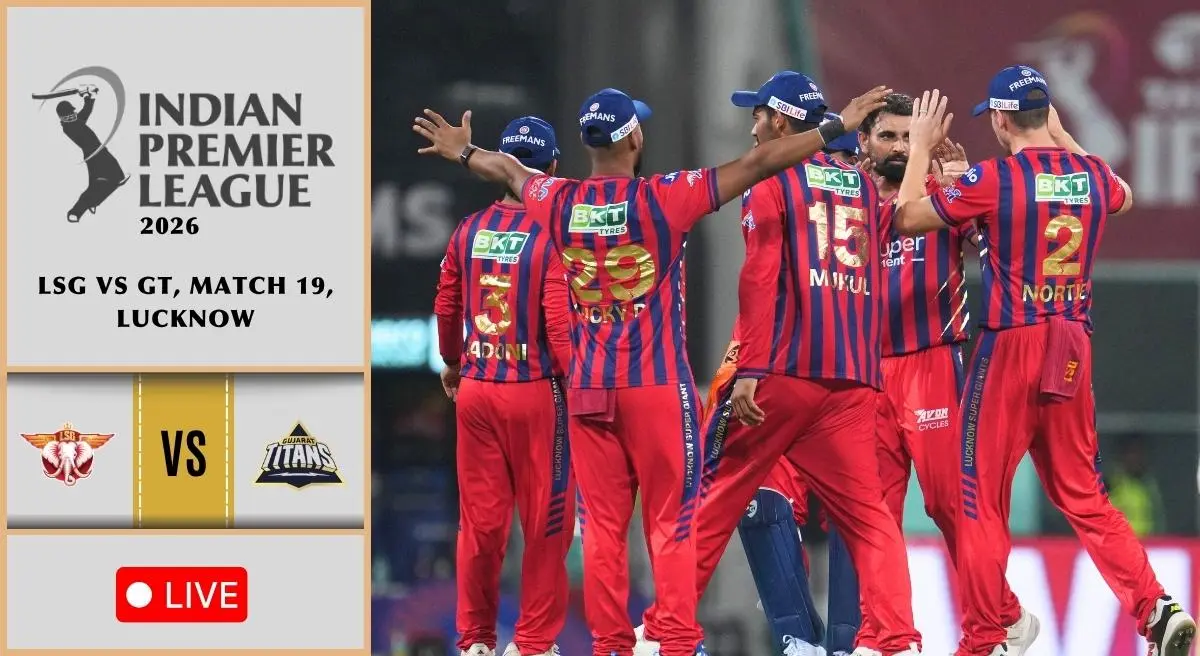 LSG vs GT Live Score, IPL 2026: Lucknow 45/2 (4 ovs) Siraj removes Pant