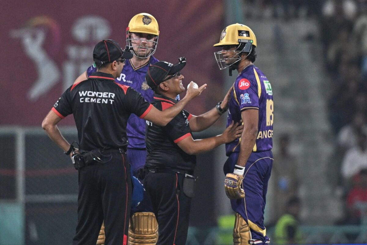 Angkrish Raghuvanshi fined by BCCI after showing dissent over obstructing the field in LSG vs KKR game