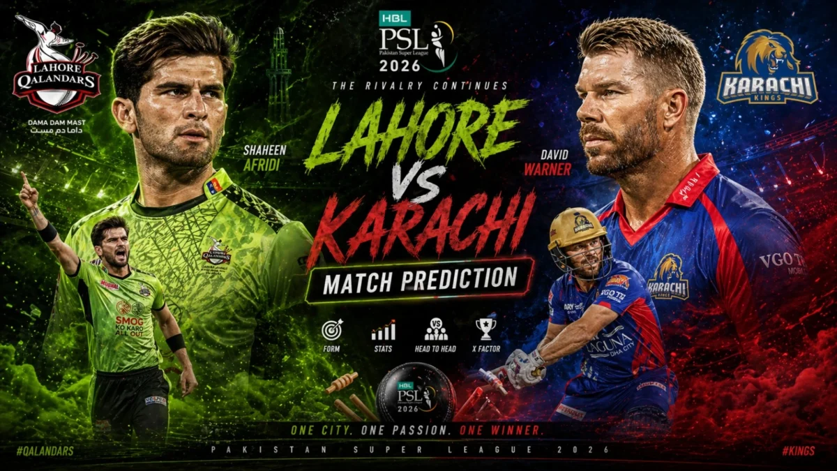 LAH vs KAR Match Prediction: Who will win today’s PSL 2026 match between Lahore Qalandars & Karachi Kings?