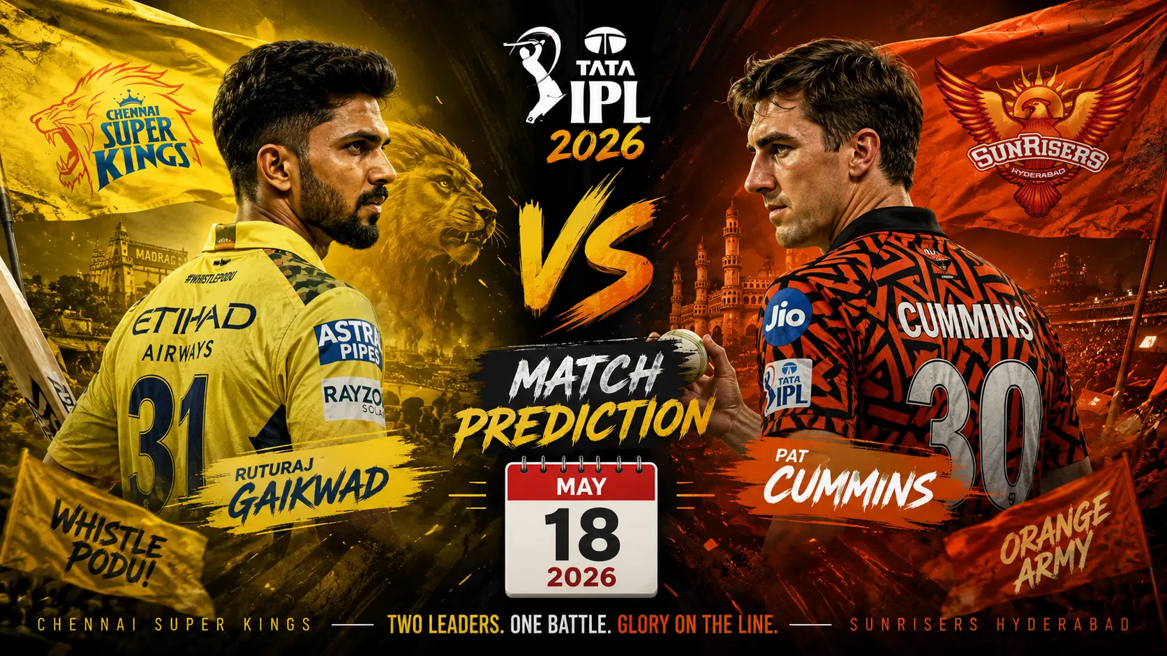 CSK vs SRH match prediction: Who will win todays IPL 2026 match between Chennai Super Kings and Sunrisers Hyderabad?