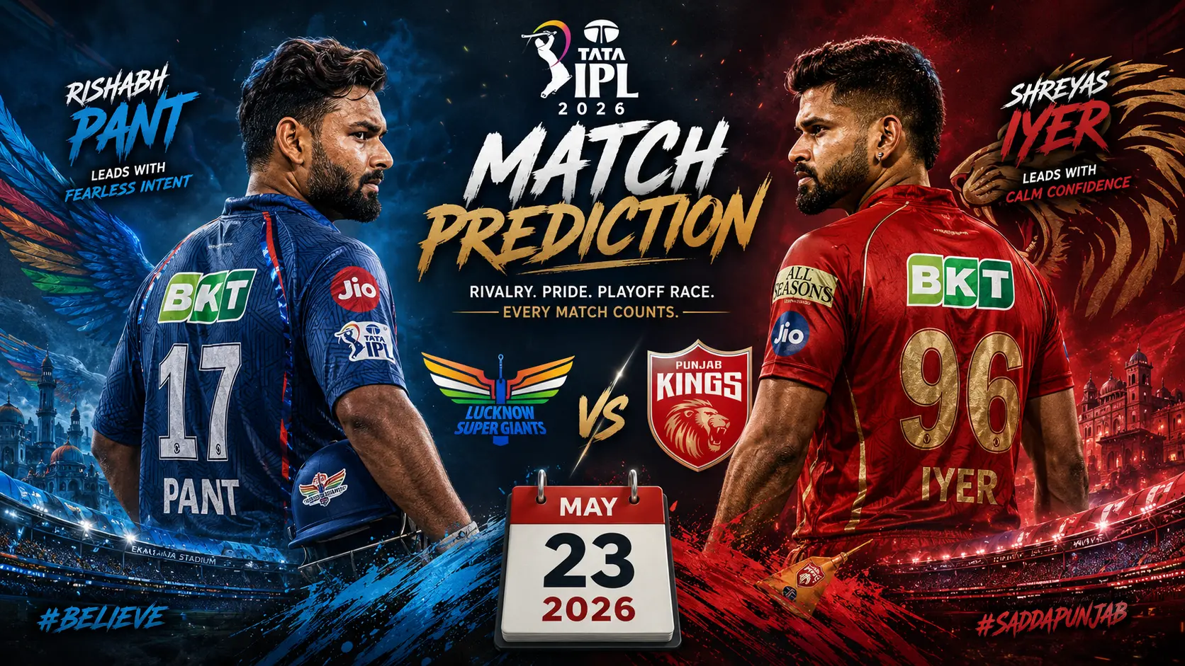 Lucknow Super Giants vs Punjab Kings match prediction: Who will win todays IPL 2026 match?