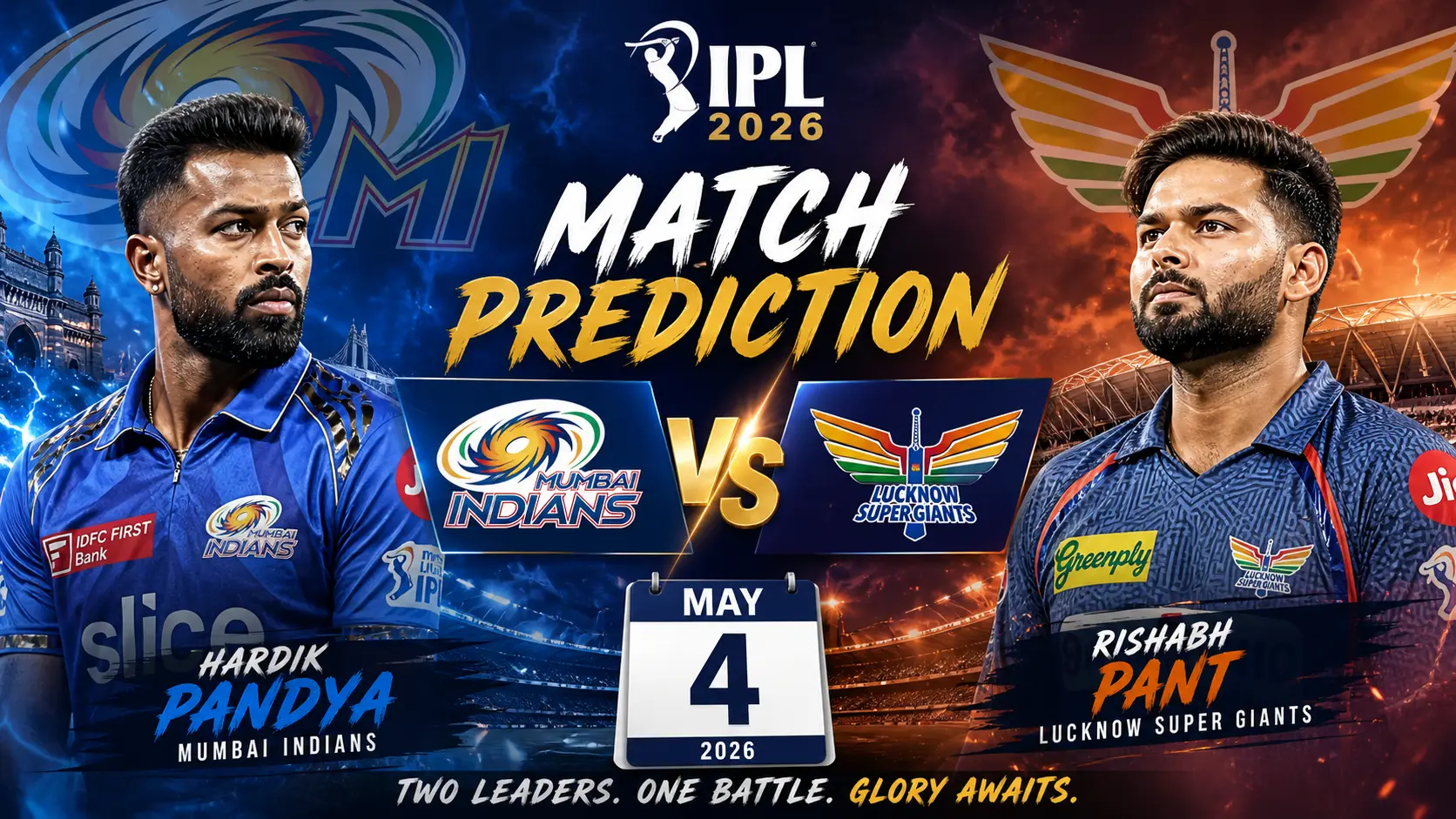 MI vs LSG match prediction: Who will win today’s IPL 2026 match between Mumbai Indians and Lucknow Super Giants?