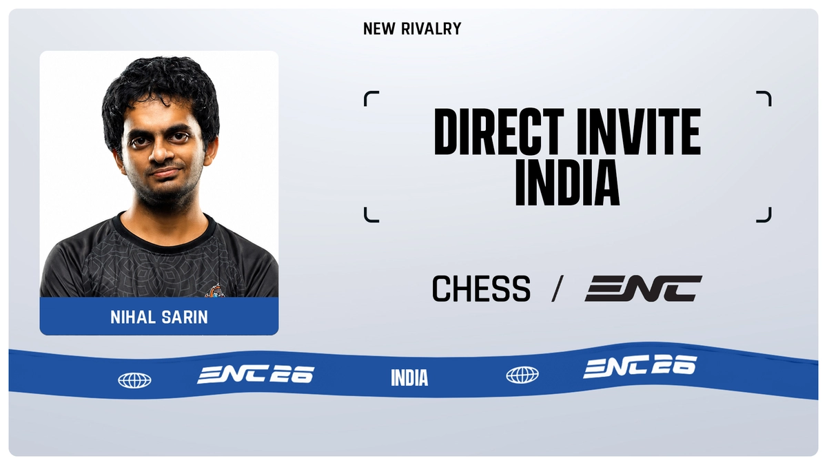 Grandmaster Nihal Sarin secures direct invite for Esports Nations Cup 2026 Chess event