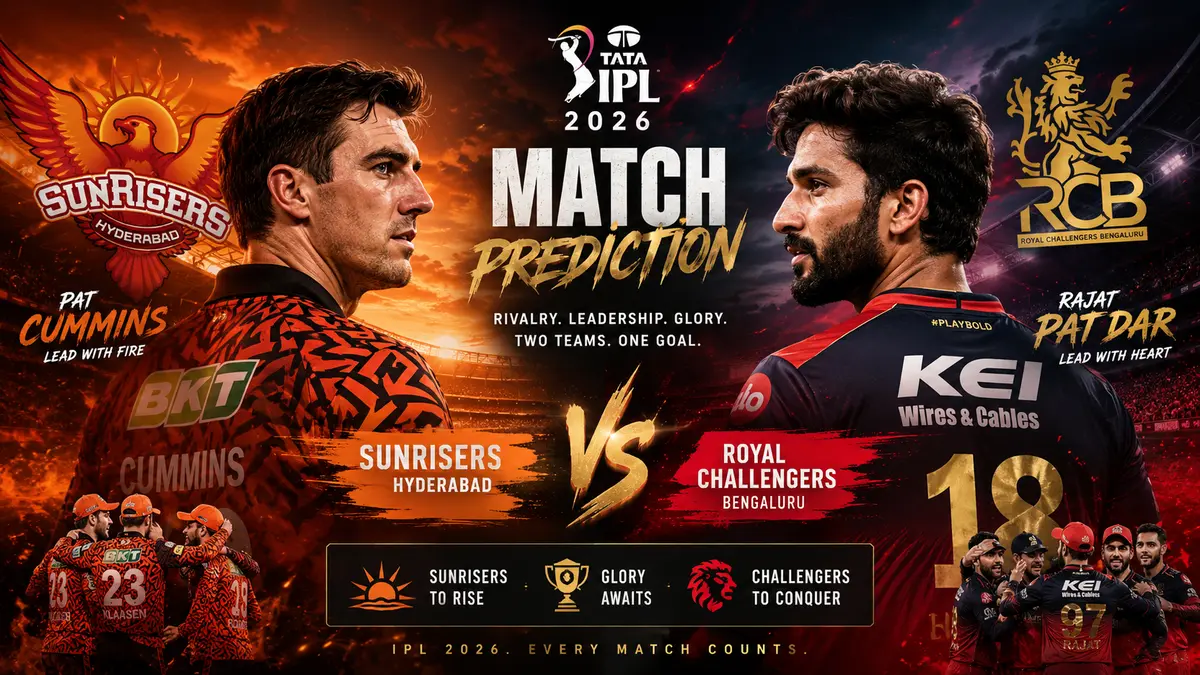 SRH vs RCB Match Prediction: Who will win todays IPL 2026 match?